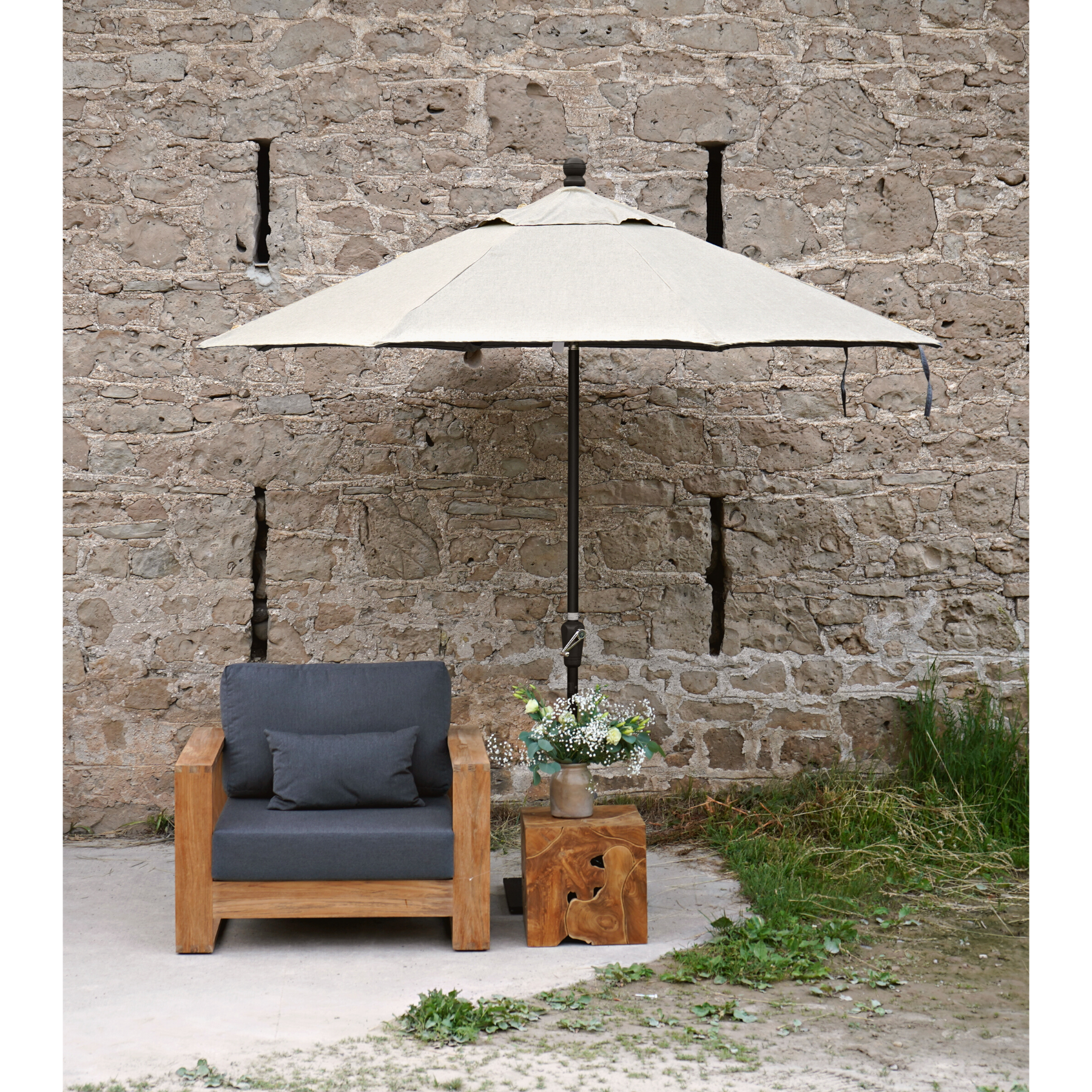 9' Octagon Auto Tilt Market Umbrella