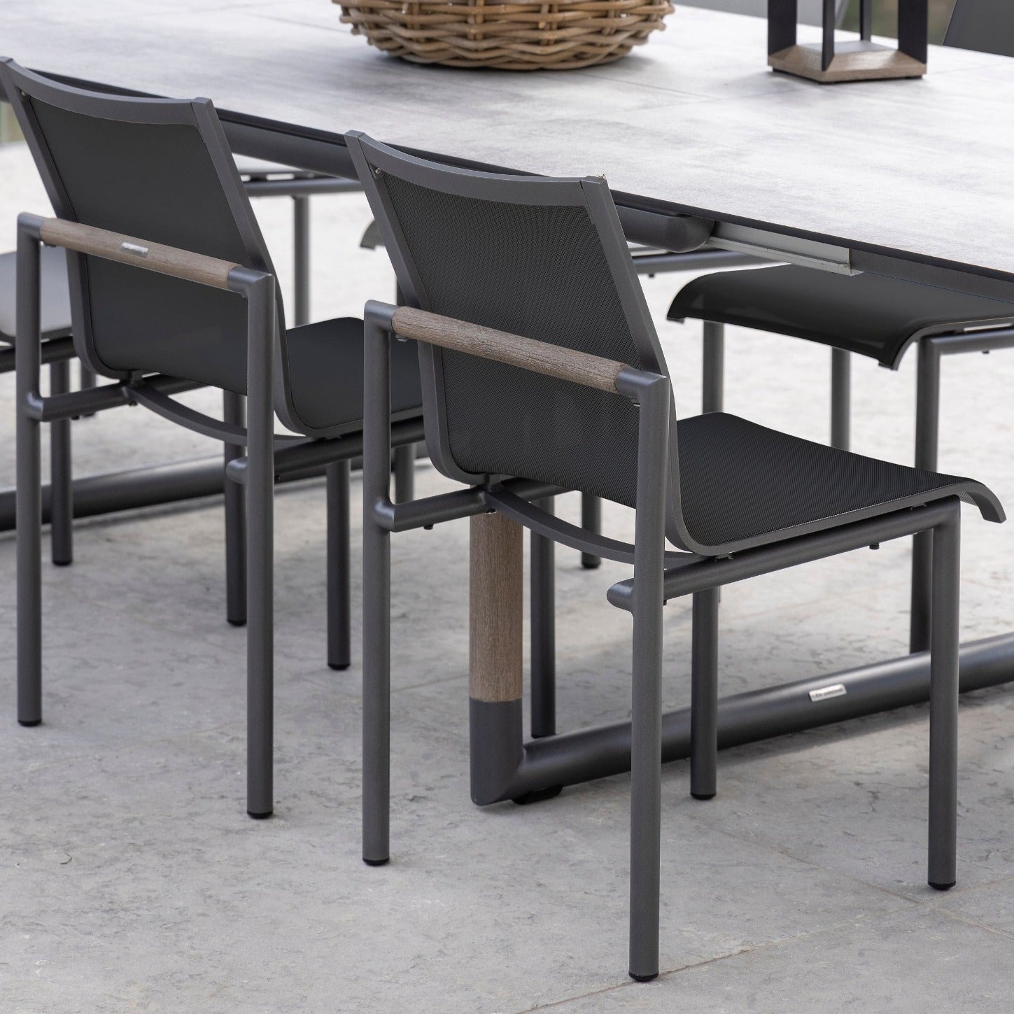 Oxford Charcoal/Black Side Chair