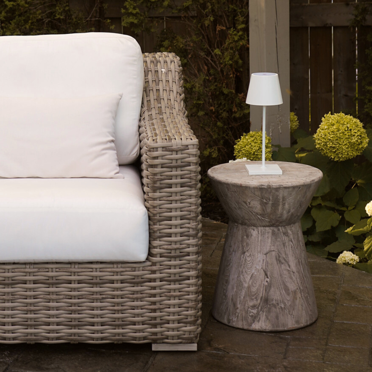 Reclaimed Teak Hourglass End Table