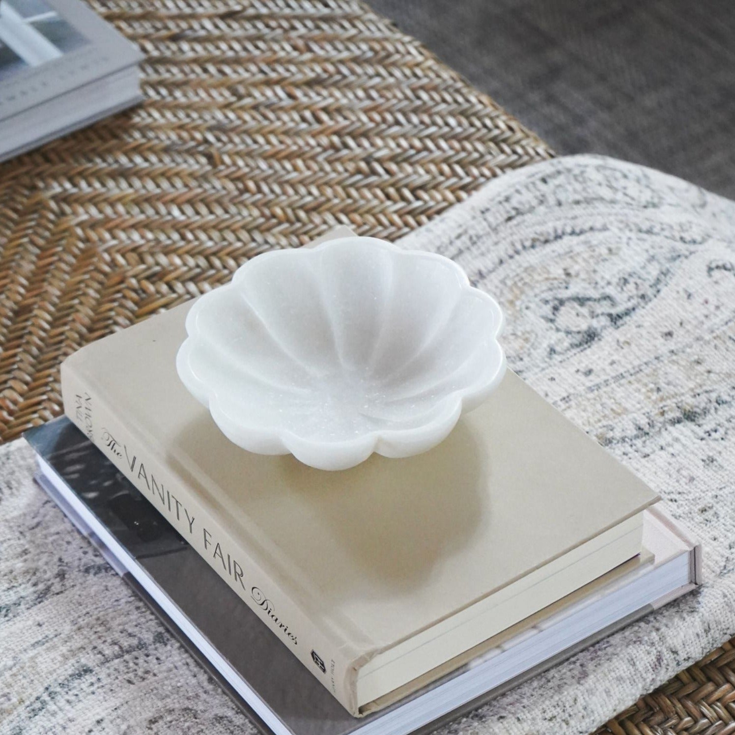 White Scalloped Bowl
