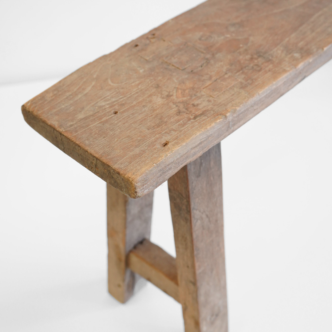 Narrow Reclaimed Teak Bench
