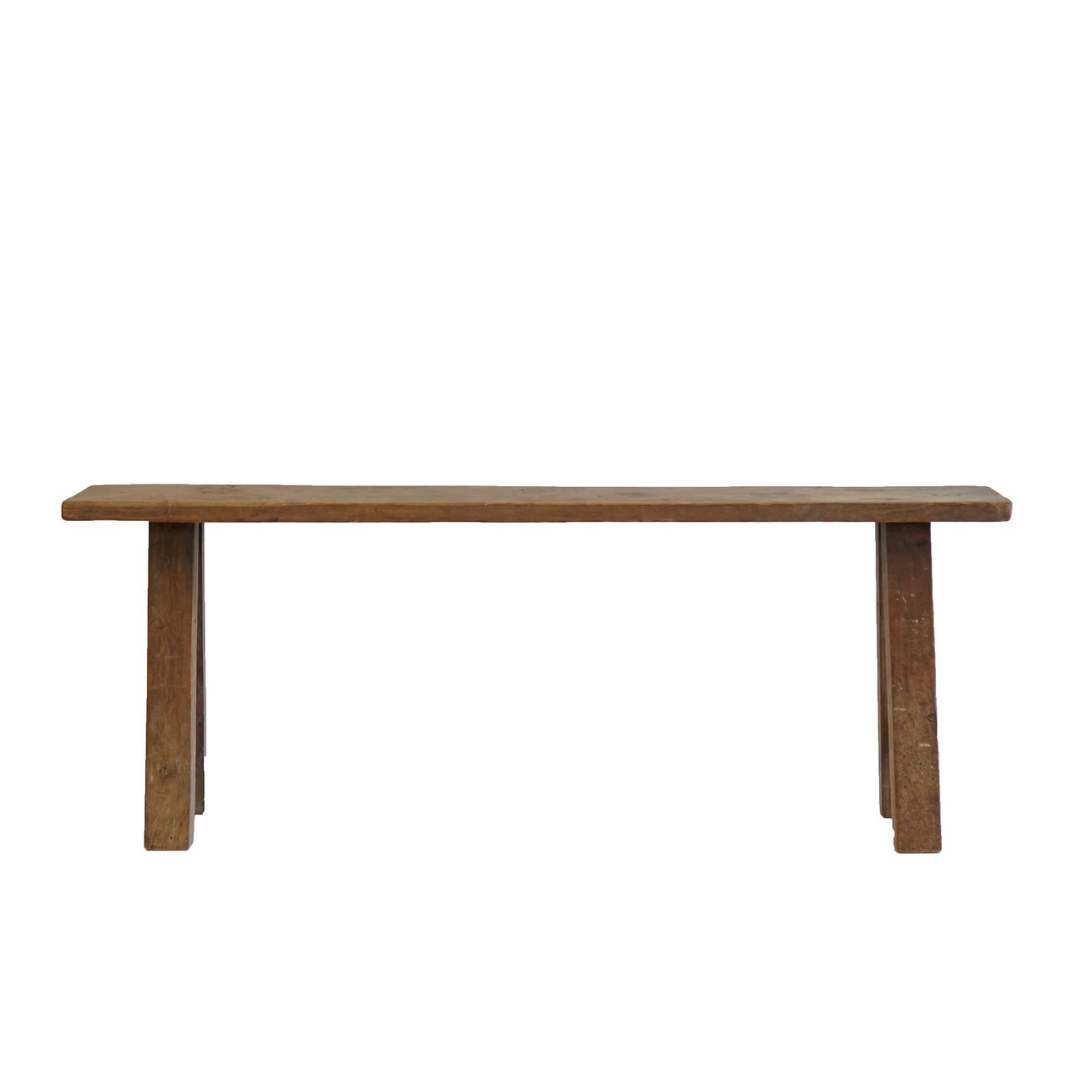 Narrow Reclaimed Teak Bench