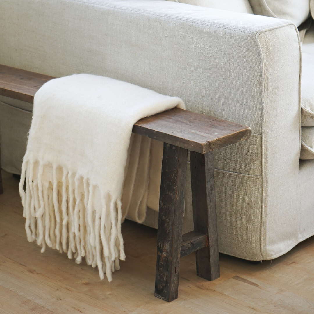 Narrow Reclaimed Teak Bench