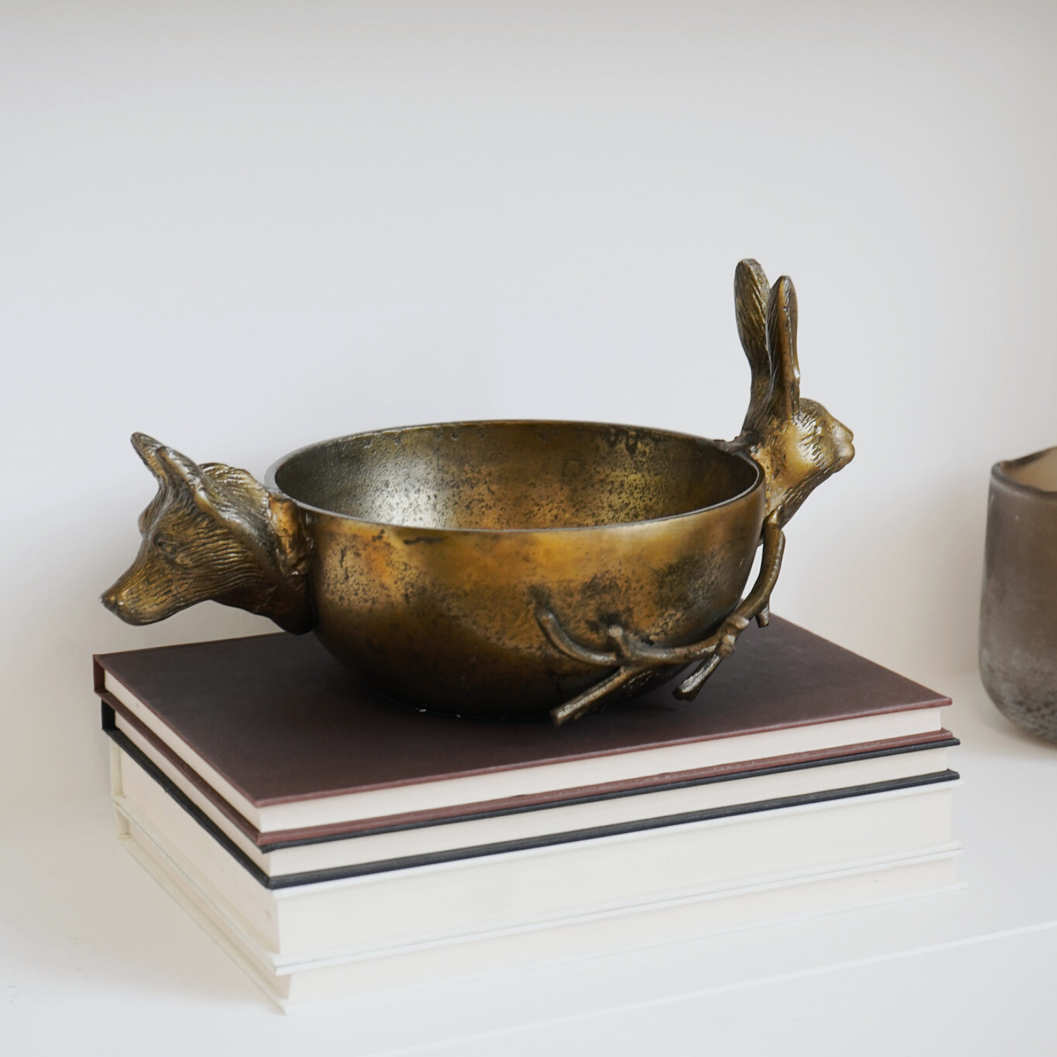 Whimsical Eric the Hare & Eloise the Fox Bowl