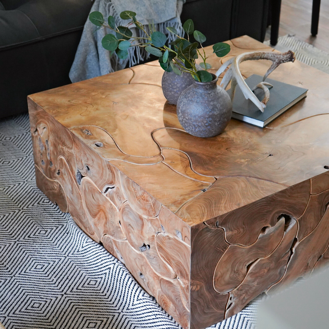 Teak Root Square Coffee Table
