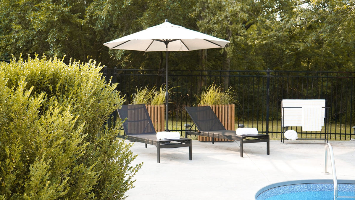 outdoor poolside chaise sun lounger collection by Hauser