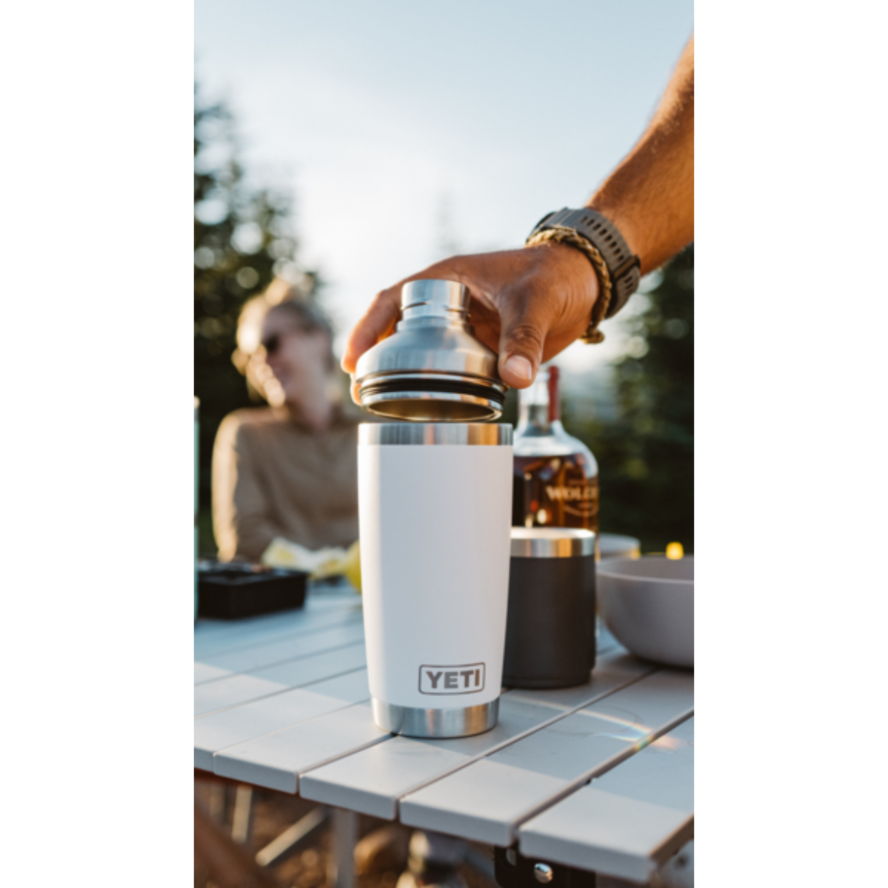 Introducing the Yeti 20oz cocktail shaker! The perfect addition to your bar  cart. Features an easy press lid with an 1oz twist cap, a…