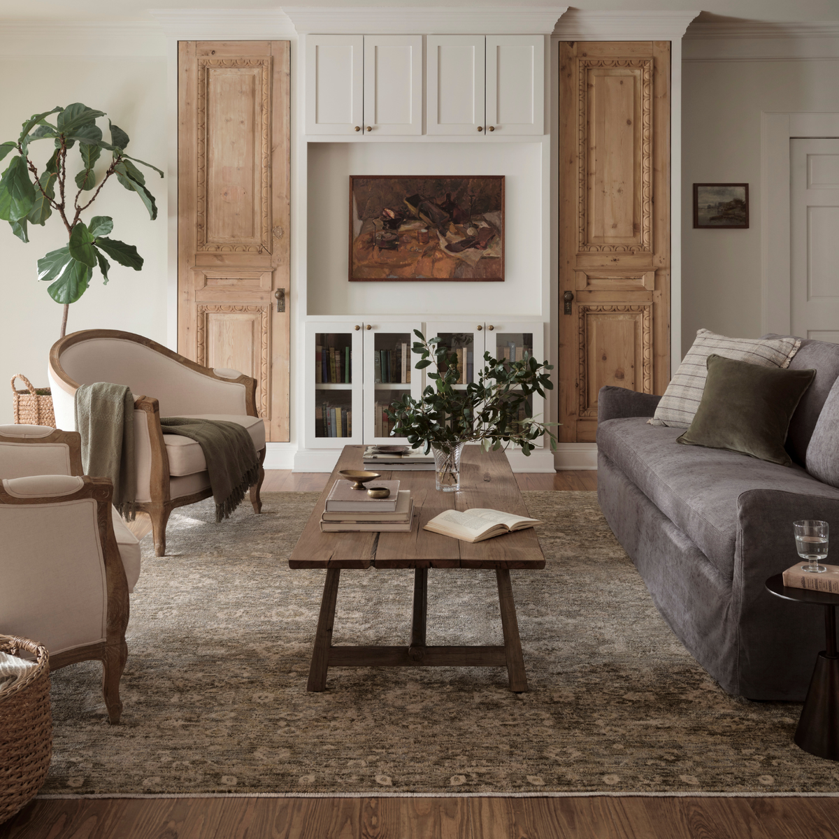 Magnolia Home by Joanna Gaines x Loloi Junie Lagoon/ Natural Rug