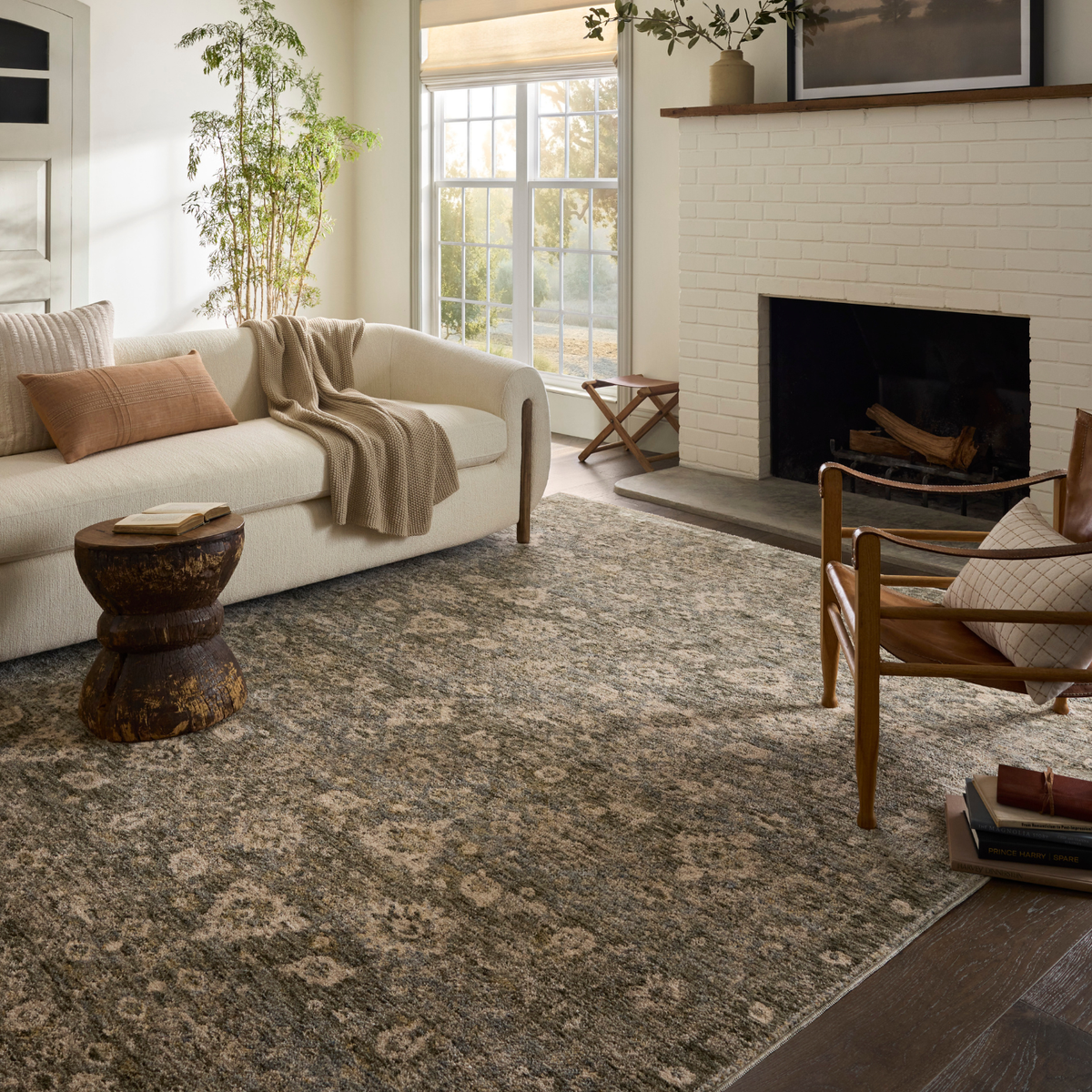 Magnolia Home by Joanna Gaines x Loloi Junie Lagoon/ Natural Rug
