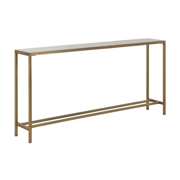 Loom Console Table - Travertine/Antique Brushed Brass