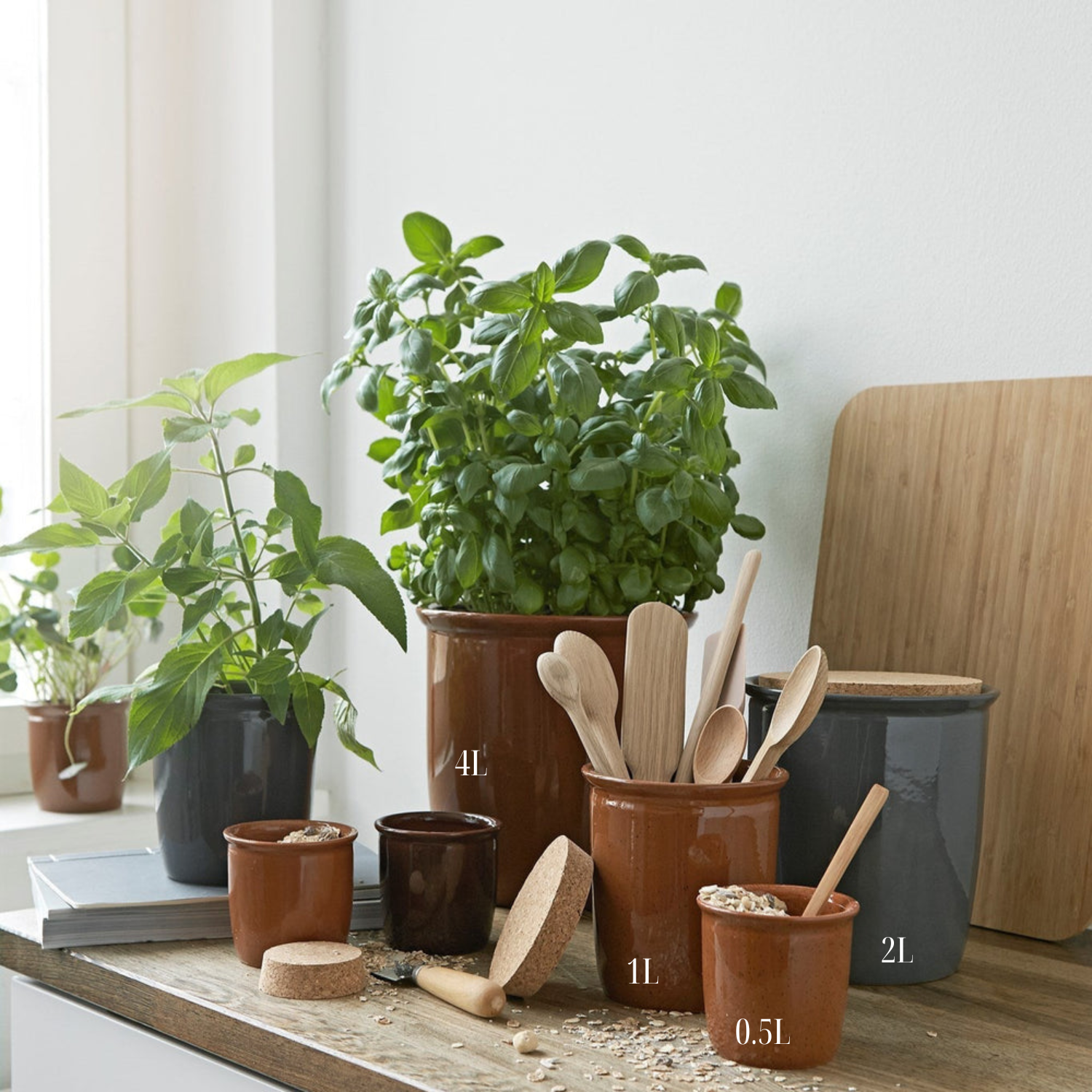 Brown Preserving Pots