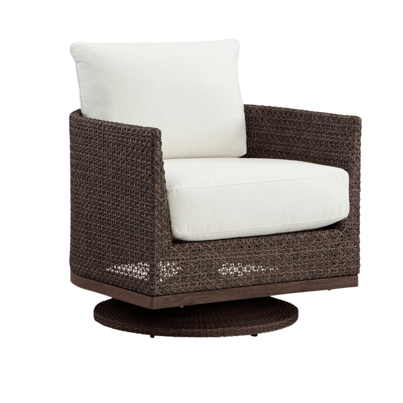 Nottingham Espresso Wicker Swivel Rocker