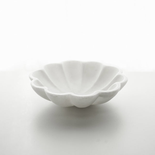 White Scalloped Bowl