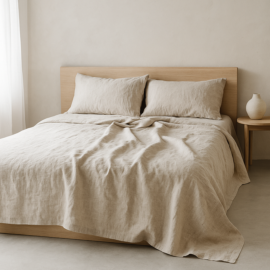 Timmins Natural Linen Sheet Set