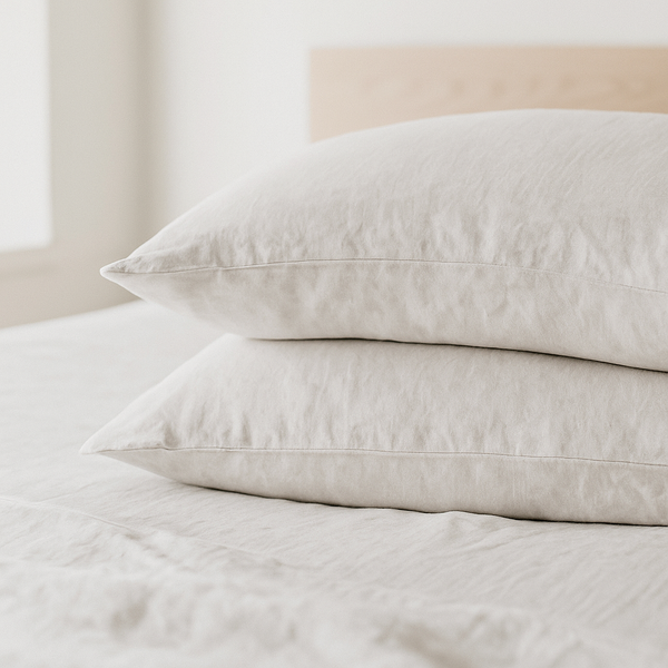 Timmins White Linen Pillowcase Set of 2