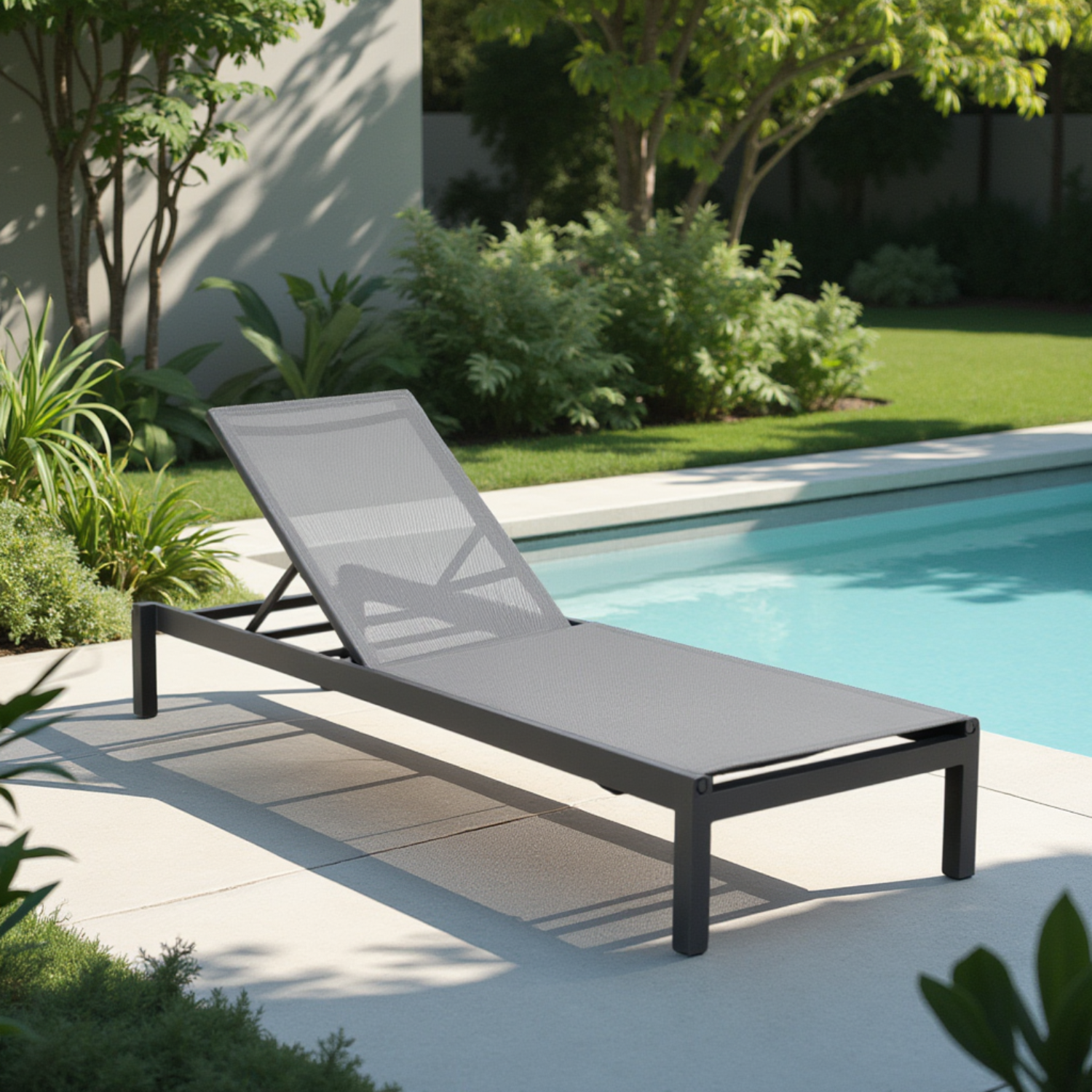 Hudson Linear Charcoal Chaise