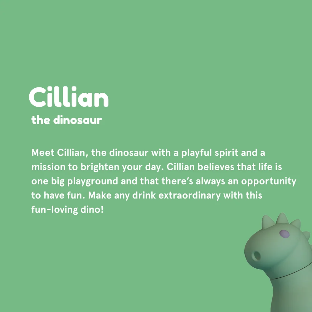 Buddy 16oz Water Bottle- Cillian Dinosaur
