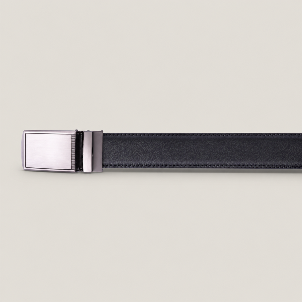Clasp Leather Belt - Black