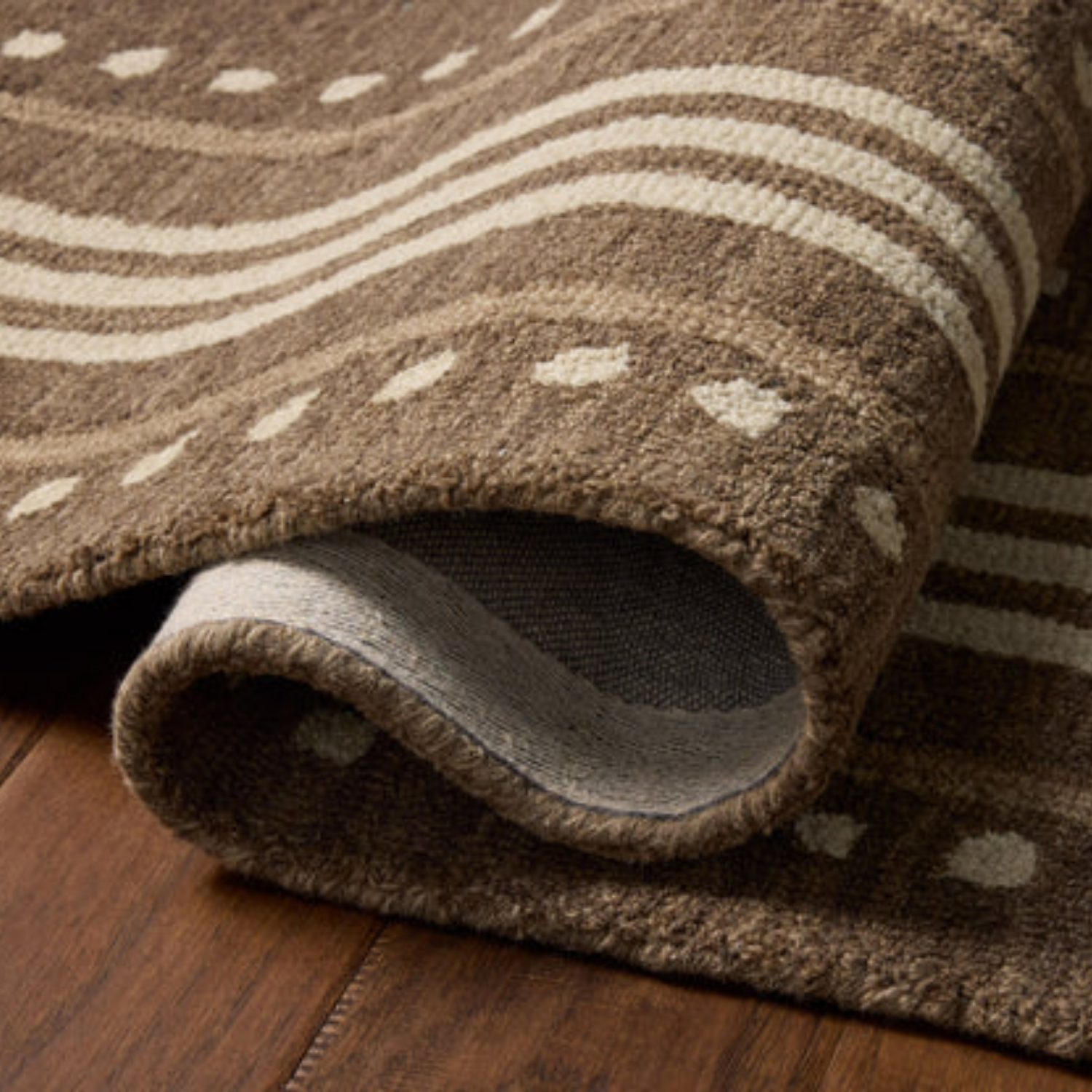 Chris Loves Julia x Loloi Alfie Bark/Natural Wool Rug
