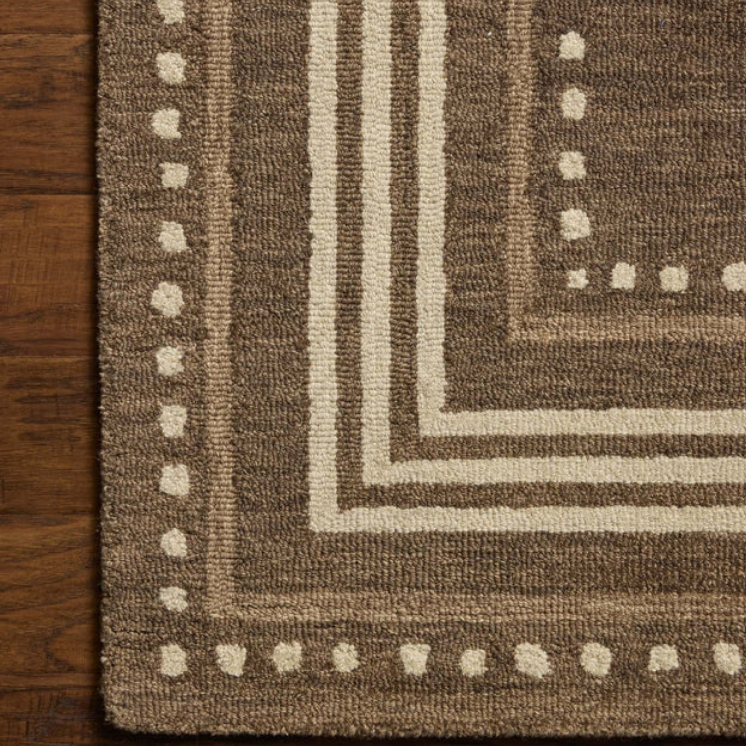 Chris Loves Julia x Loloi Alfie Bark/Natural Wool Rug