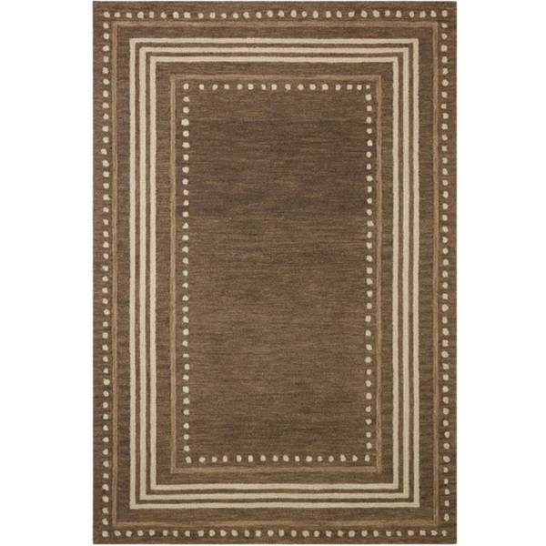 Chris Loves Julia x Loloi Alfie Bark/Natural Wool Rug