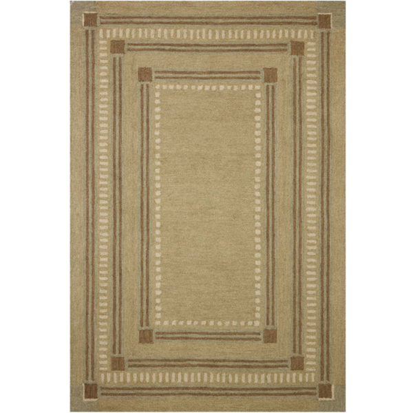 Chris Loves Julia x Loloi Alfie Green/Natural Wool Rug