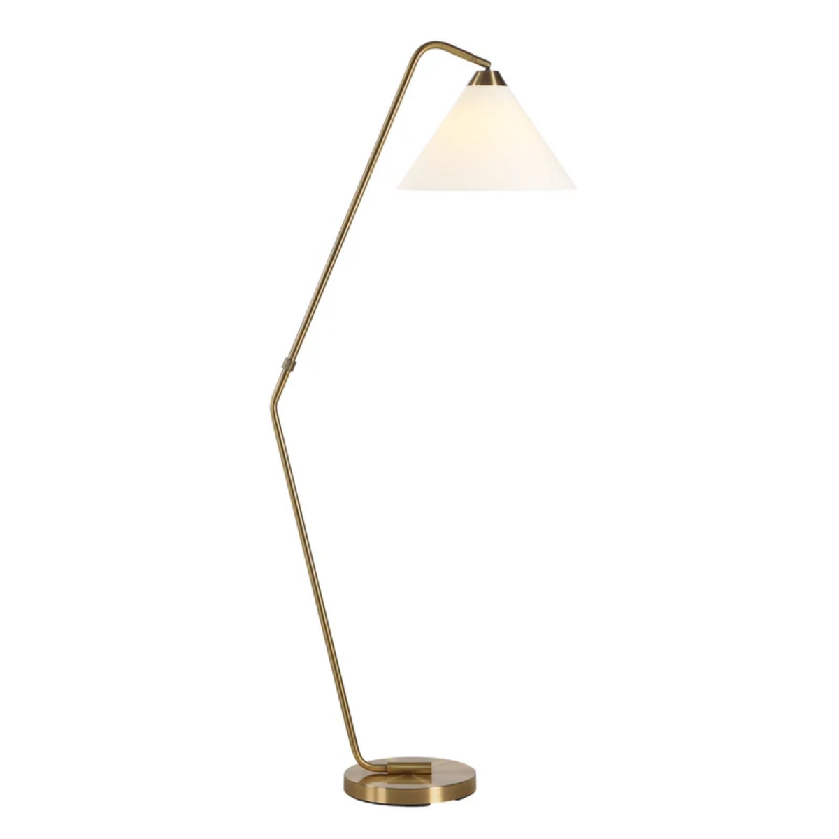 Angles Iron Floor Lamp - Dark Antique Brushed Brass