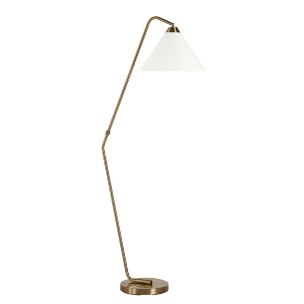 Angles Iron Floor Lamp - Dark Antique Brushed Brass