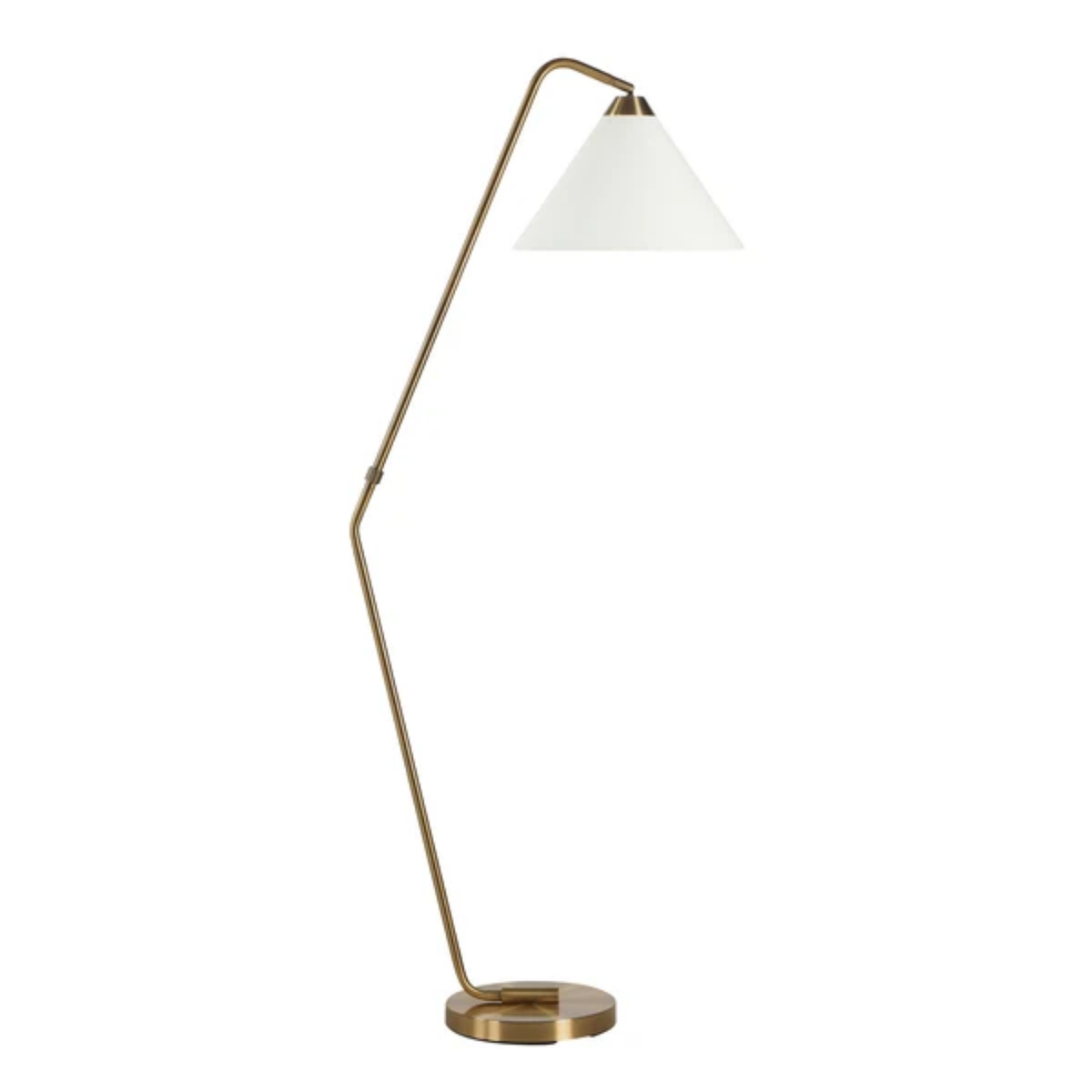 Angles Iron Floor Lamp - Dark Antique Brushed Brass