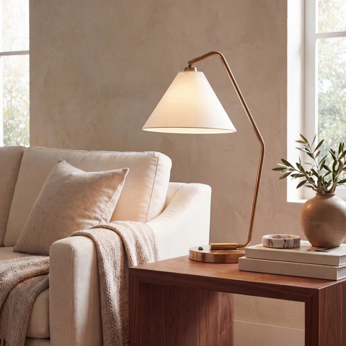 Angles Iron Table Lamp - Dark Antique Brushed Brass