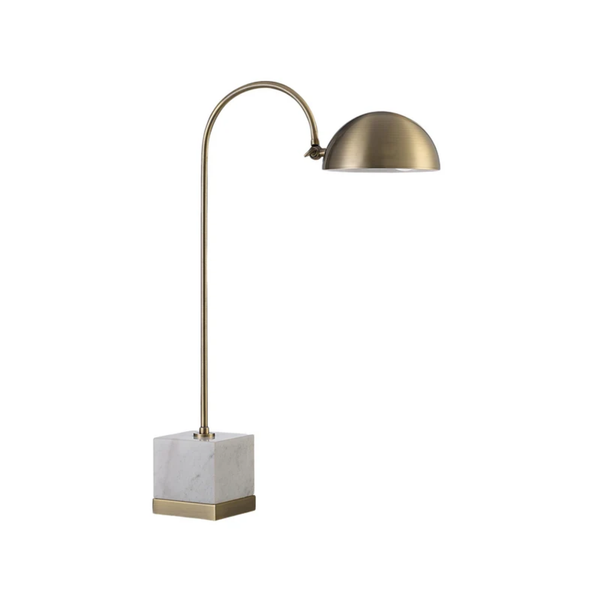Arch Marble Table Lamp - Antique Brushed Brass