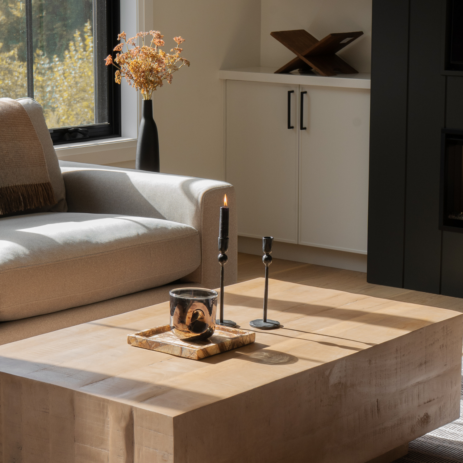 Marble Aged Brown Tray