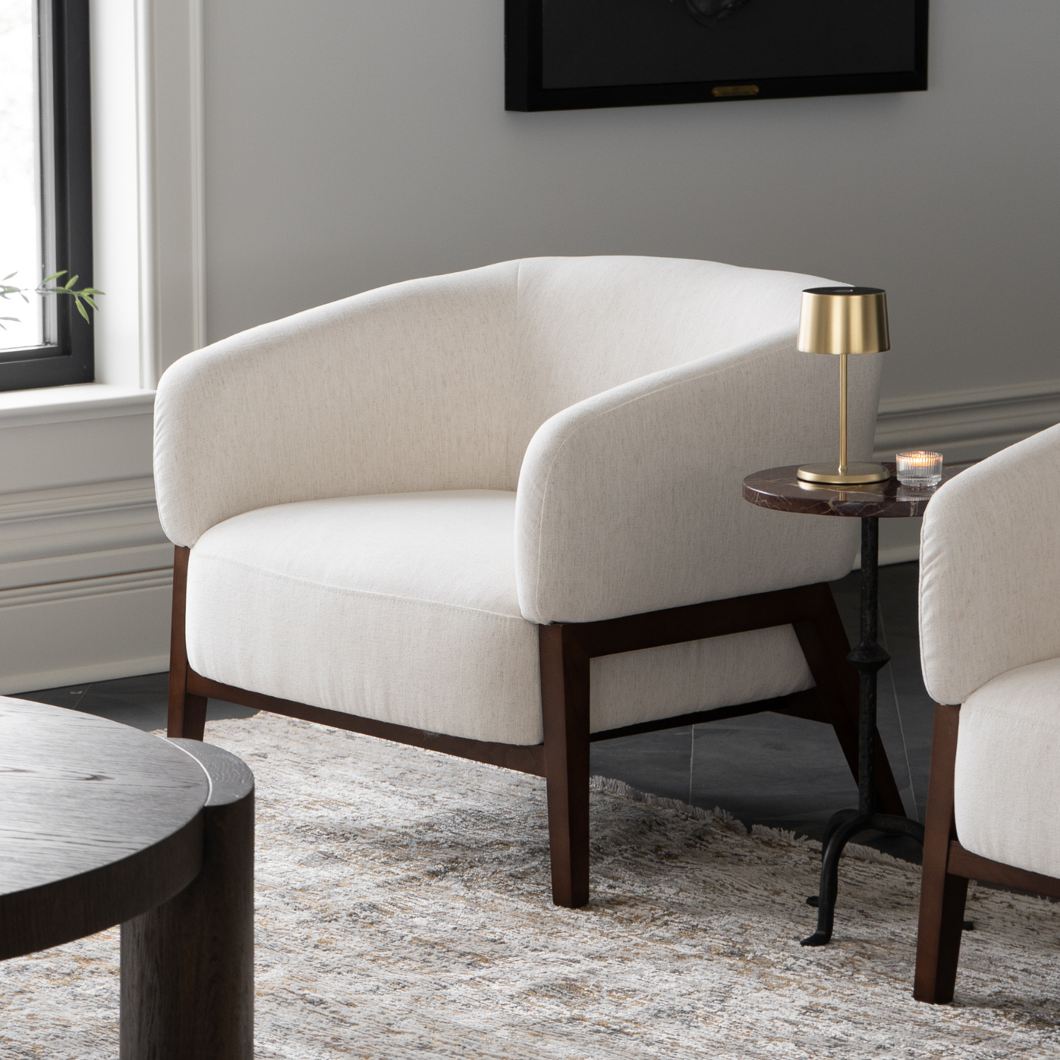 Airdrie Lounge Chair - Crypton® Nomad Snow