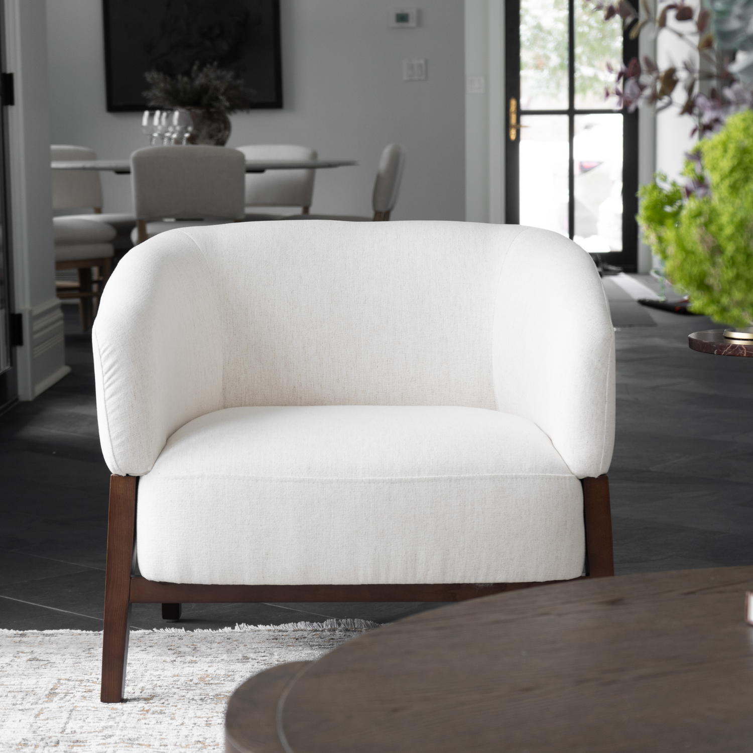 Airdrie Lounge Chair - Crypton® Nomad Snow