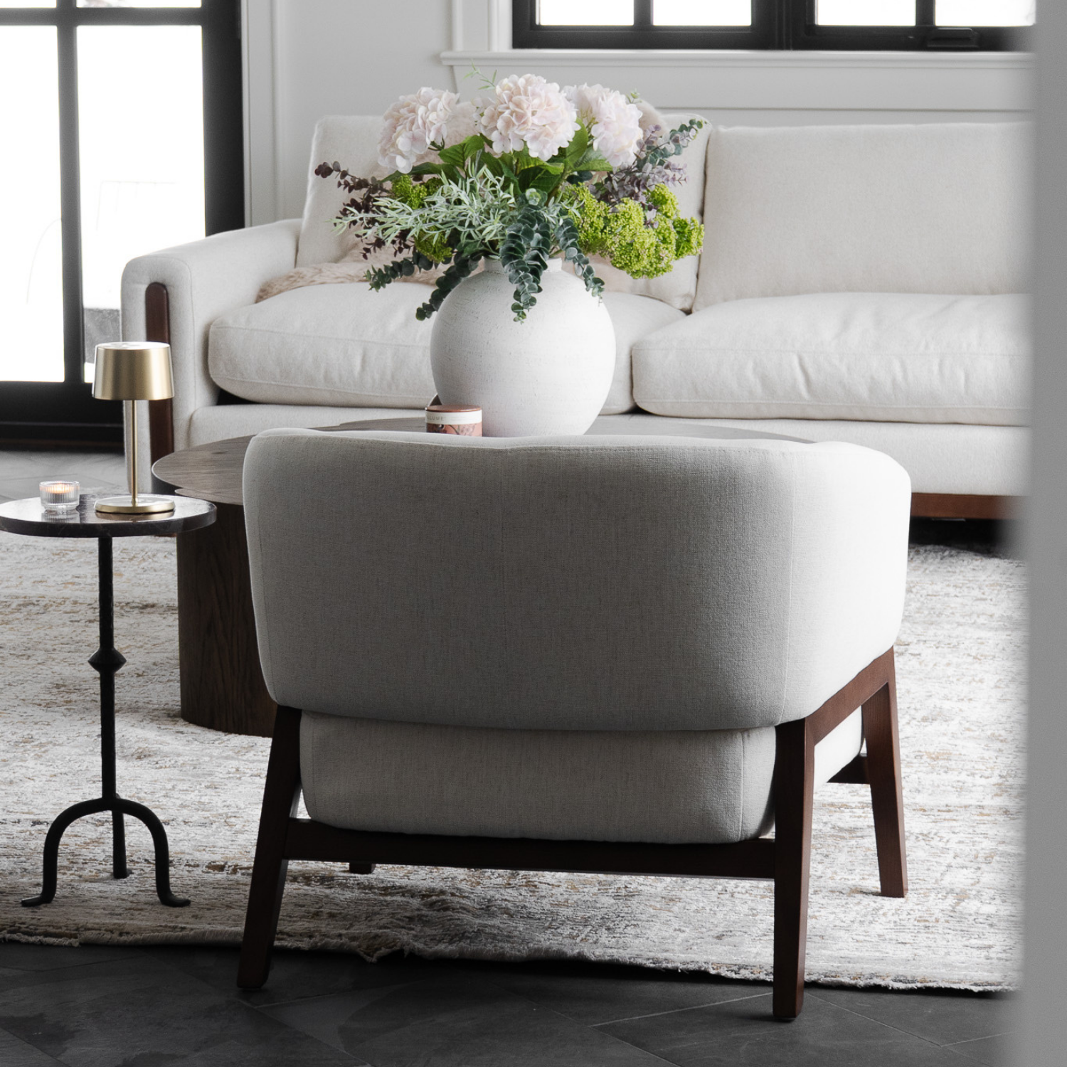 Airdrie Lounge Chair - Crypton® Nomad Snow