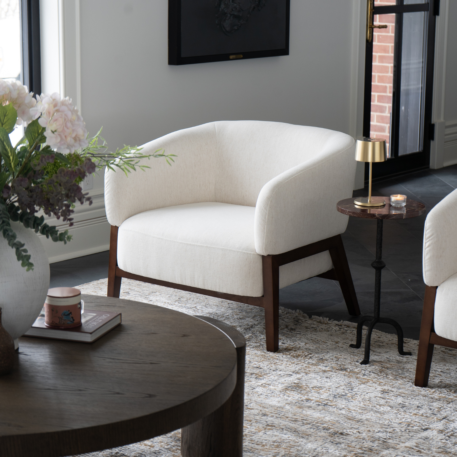 Airdrie Lounge Chair - Crypton® Nomad Snow