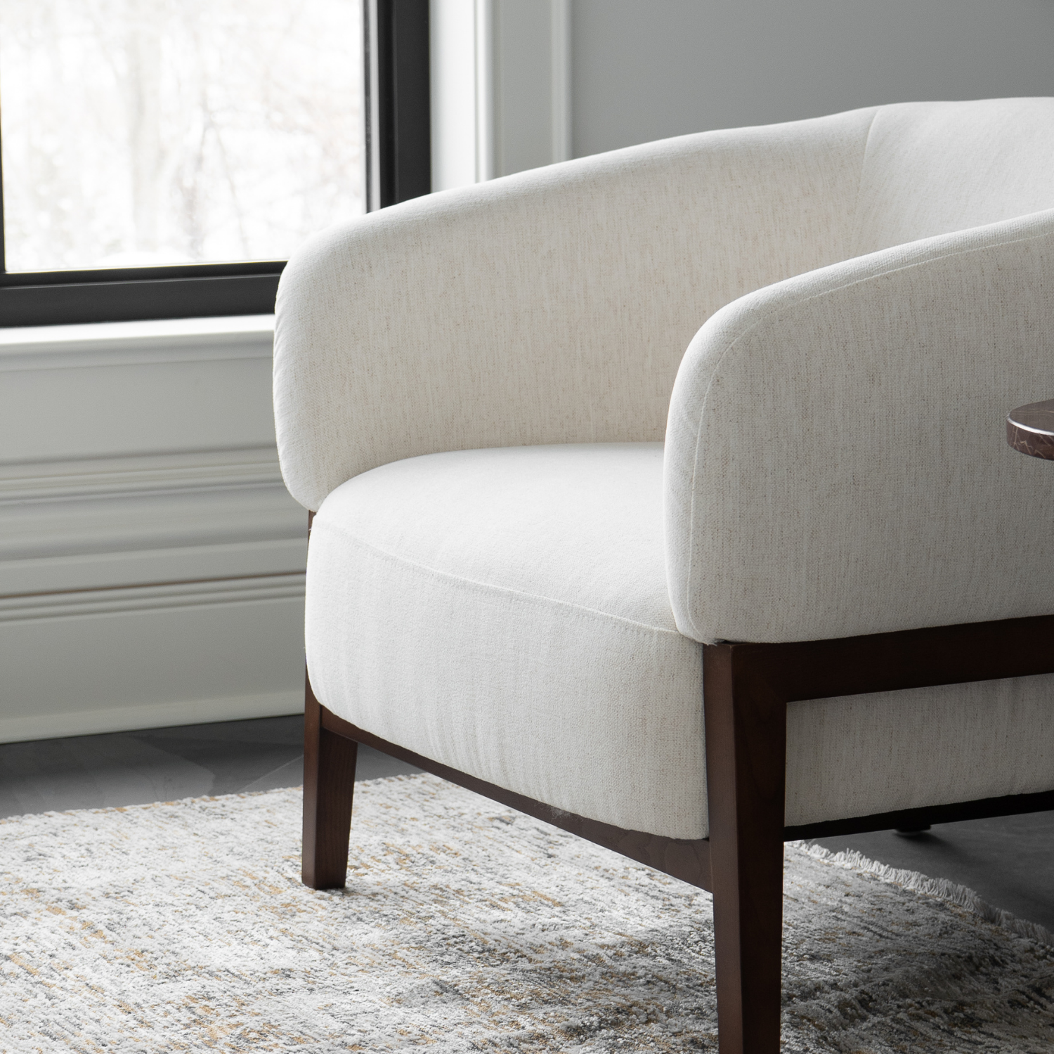 Airdrie Lounge Chair - Crypton® Nomad Snow