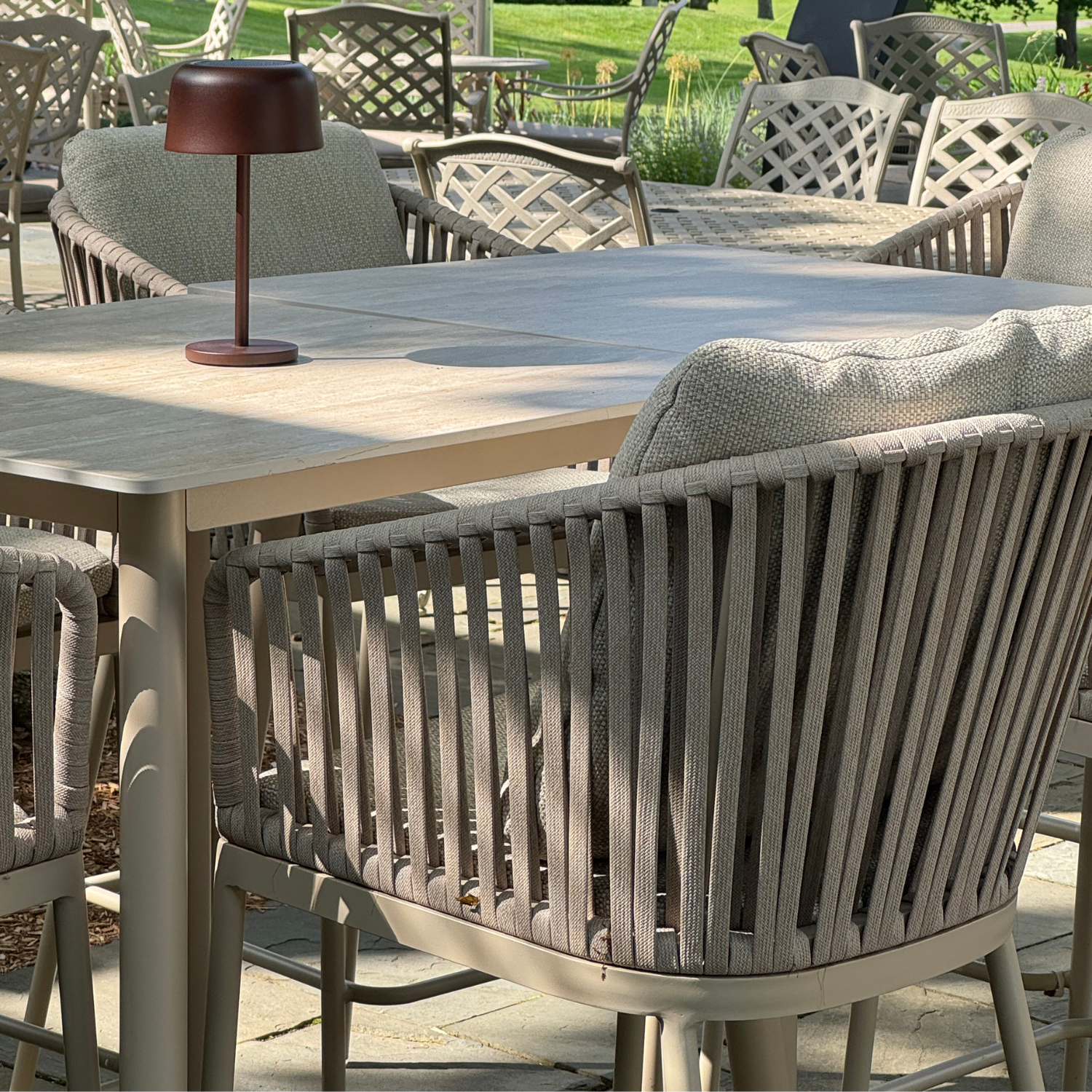 Alta Outdoor Stools - Stone Taupe