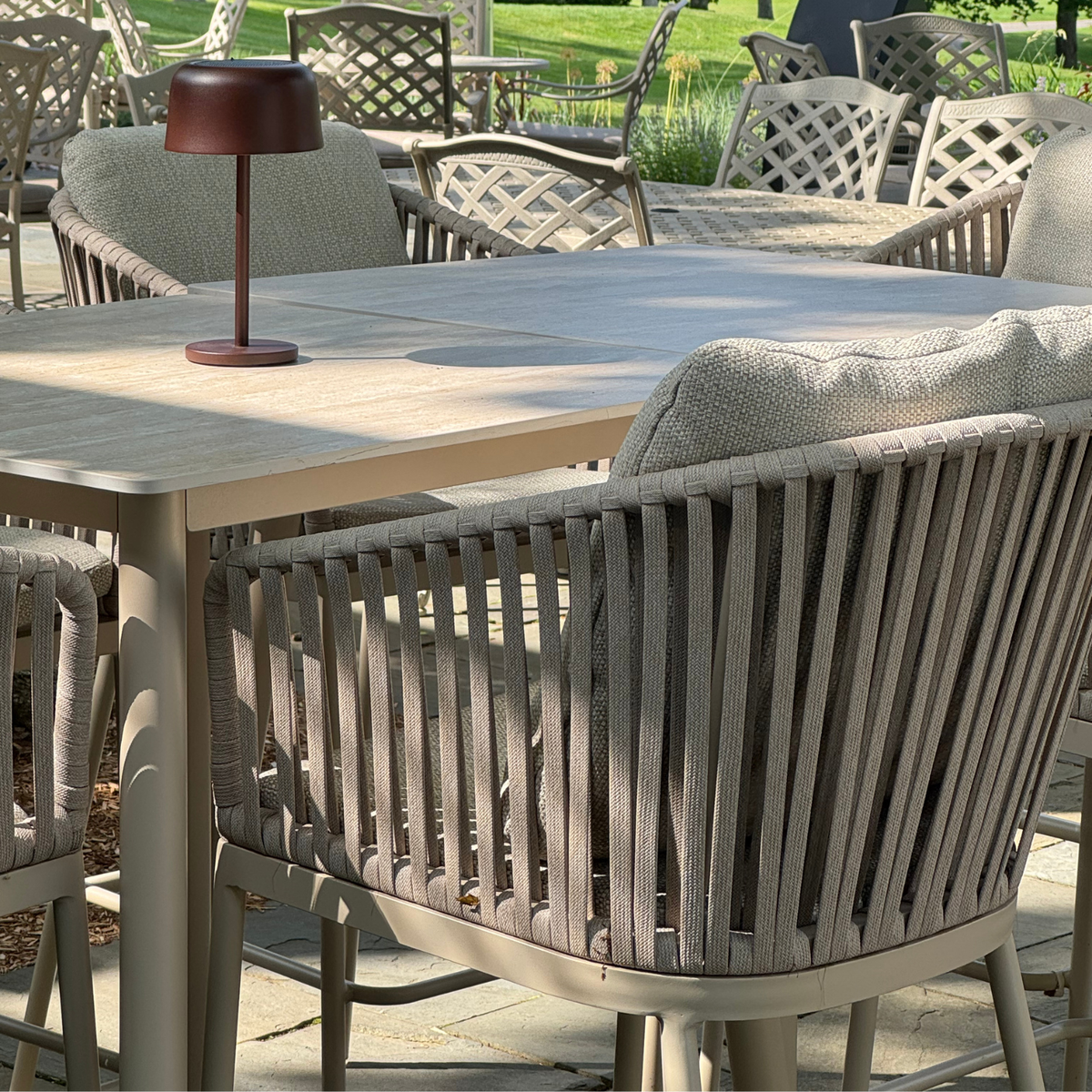 Alta Ceramic Bar Table - Taupe