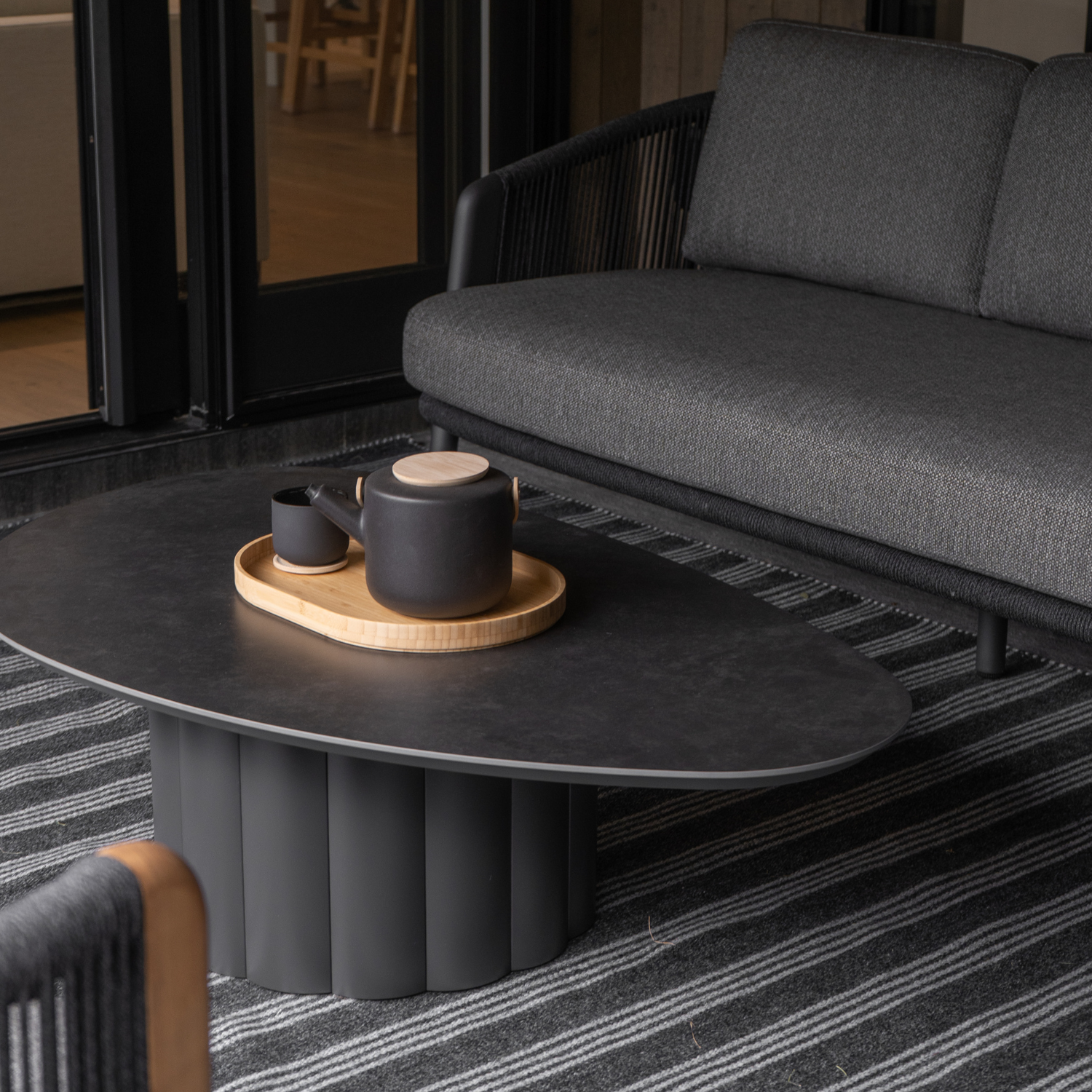 Alta Charcoal Coffee Table w/ Ceramic Top