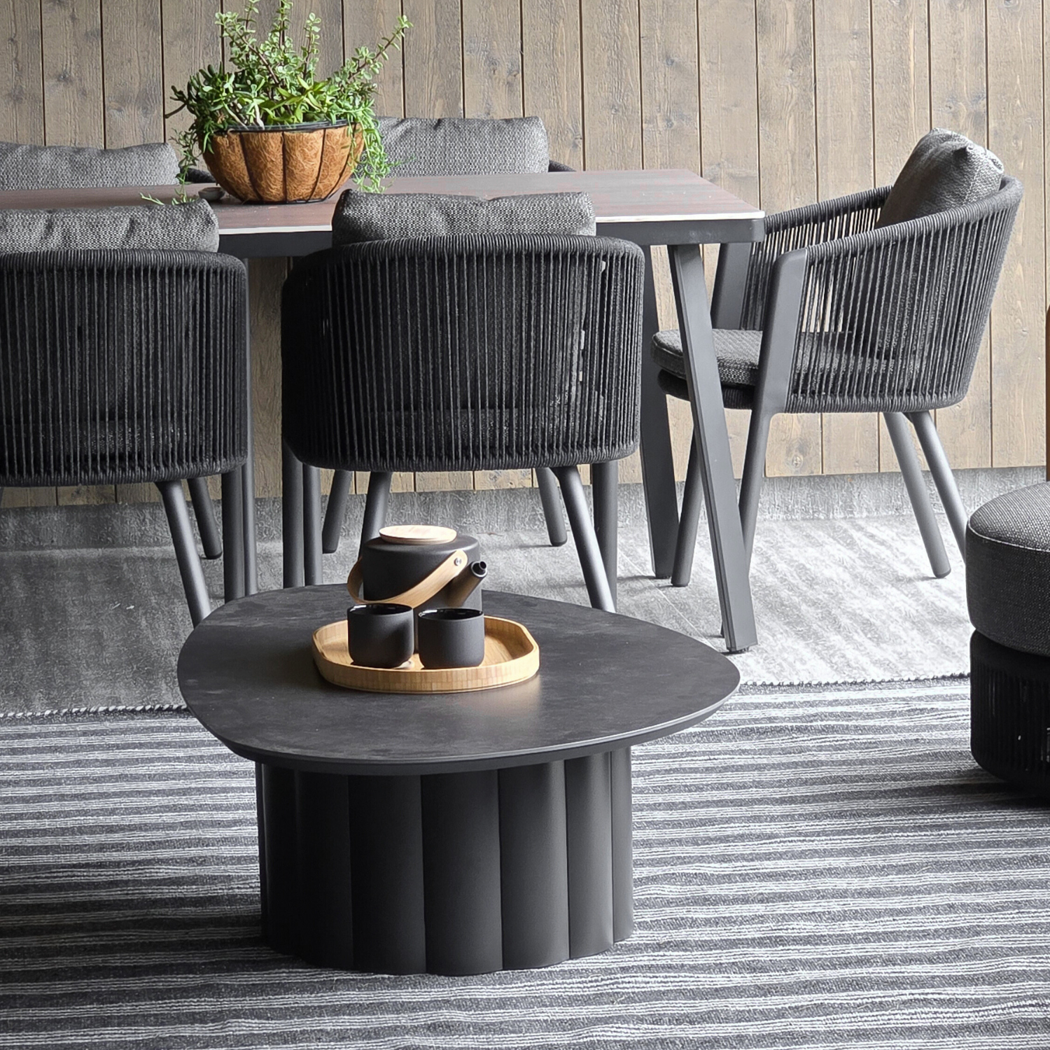 Alta Charcoal Coffee Table w/ Ceramic Top
