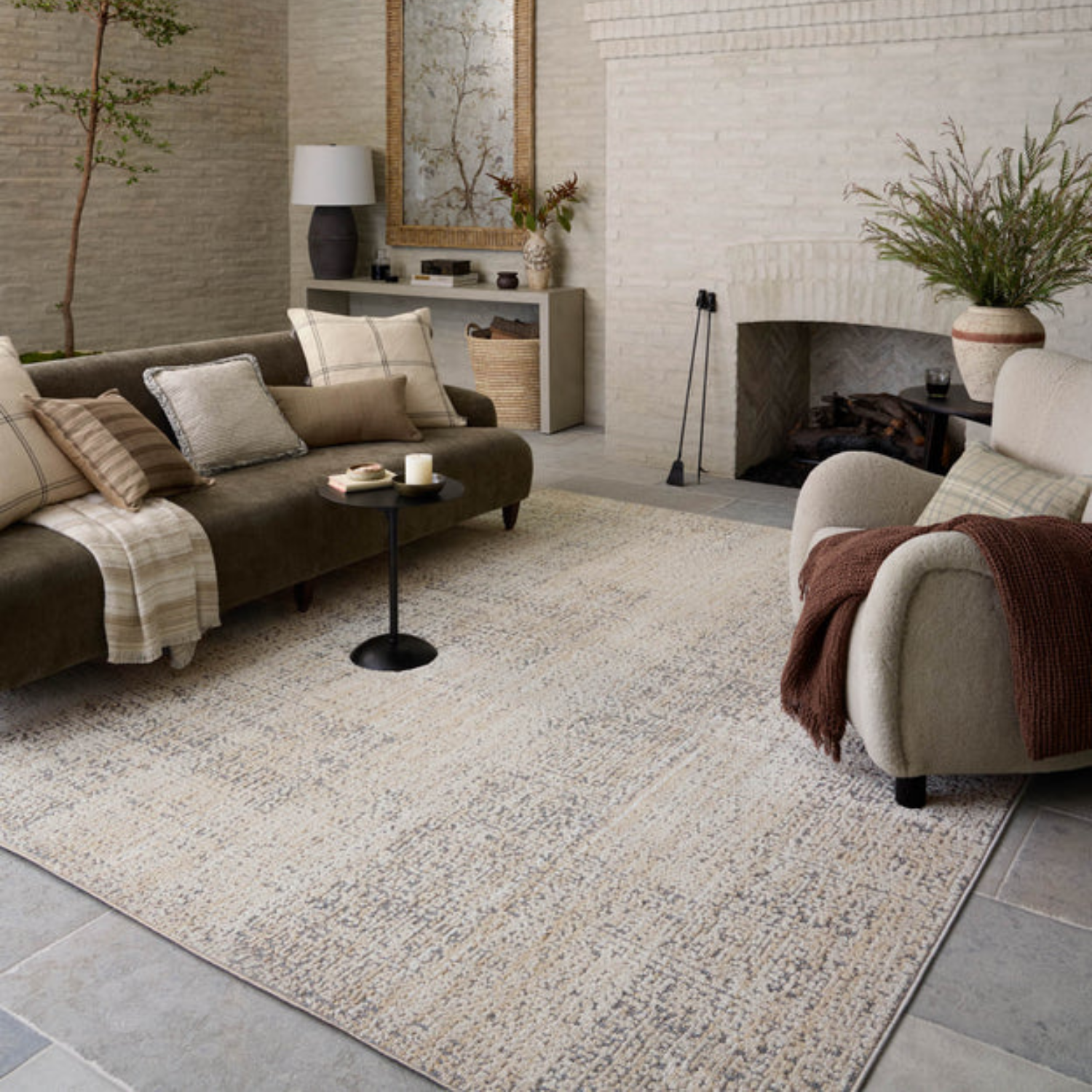 Amber Lewis x Loloi Bexley Natural/Slate Rug