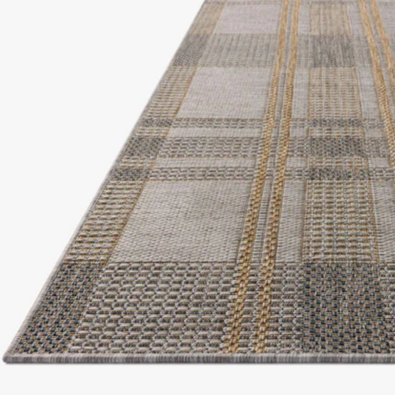 Loloi II Birch Bone/Gold Outdoor Rug