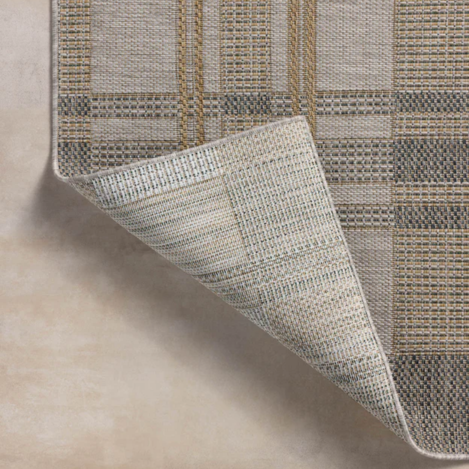 Loloi II Birch Bone/Gold Outdoor Rug