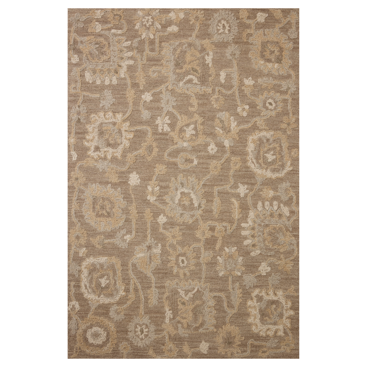 Chris Loves Julia x Loloi Dorothea Bark/ Stone Wool Rug