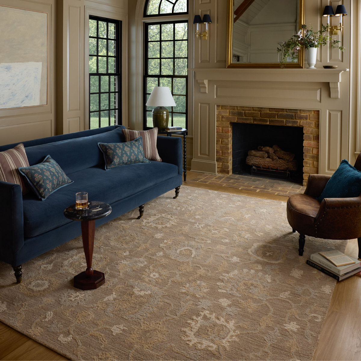 Chris Loves Julia x Loloi Dorothea Bark/ Stone Wool Rug