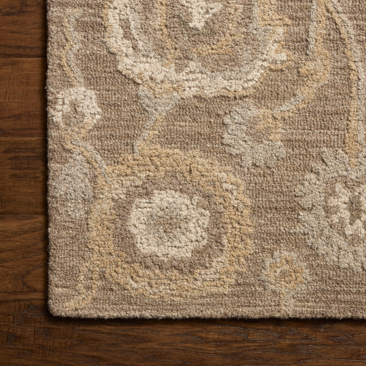 Chris Loves Julia x Loloi Dorothea Bark/ Stone Wool Rug