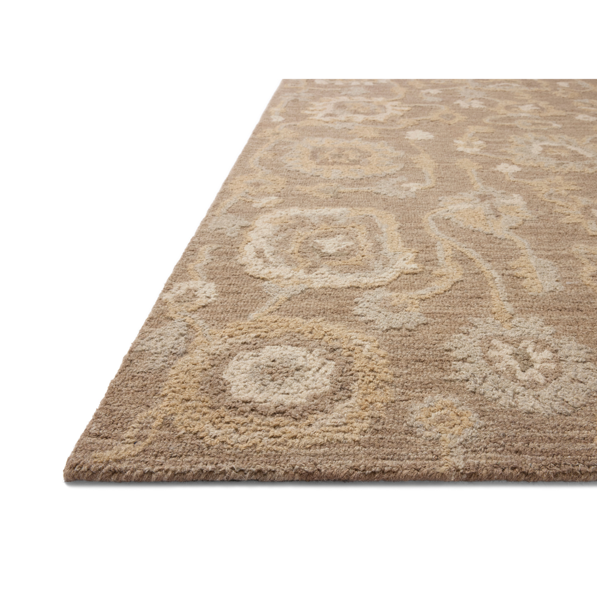 Chris Loves Julia x Loloi Dorothea Bark/ Stone Wool Rug