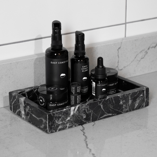 Rectangle Black Marble Tray