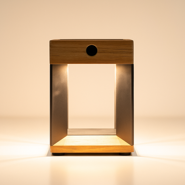 Blade Gunmetal Solar Table Lantern